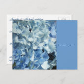 Blauwe hortensia's bruiloft RSVP Uitnodiging Briefkaart (Voorkant / Achterkant)