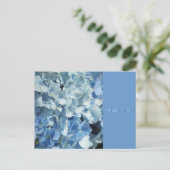 Blauwe hortensia's bruiloft RSVP Uitnodiging Briefkaart (Staand voorkant)