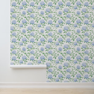 Blauwe Hortensia's Coastal Grandmother Bloemen Behang