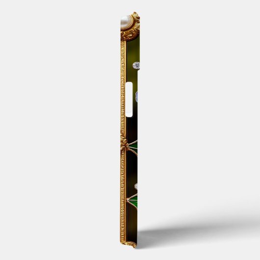 Blauwe hortensia's in Goud Lijst Case-Mate iPhone Case (Achterkant / Rechts)