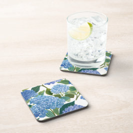 Blauwe Hortensia's | Mooie Bloeiende Struik Bier Onderzetter
