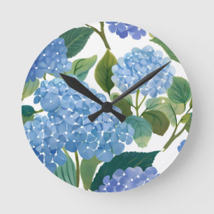 Blauwe Hortensia's   Mooie Bloeiende Struik Ronde Klok