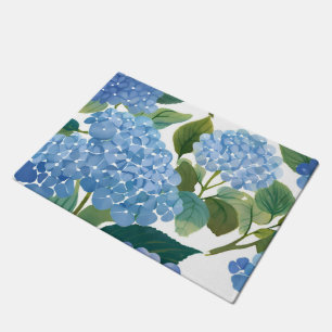 Blauwe Hortensia's Mooie Bloementuin Deurmat