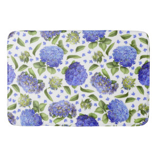 Blauwe Hortensia's Overal Bloempatroon Badmat