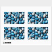 Blauwe howliet rechthoekige sticker (Vel)