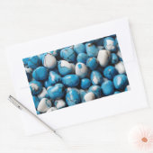 Blauwe howliet rechthoekige sticker (Envelop)