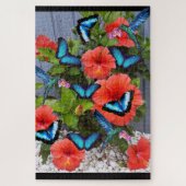 BLAUWE HUMMINGBIRDS EN BUTTERFLIES puzzel Legpuzzel (Verticaal)