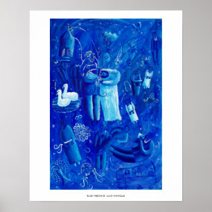 Blauwe Huwelijk Hedendaagse Schilderkunst Kunstpri Poster