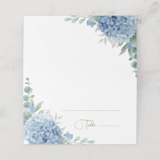 blauwe hydrangea (Buitenkant ongevouwen)