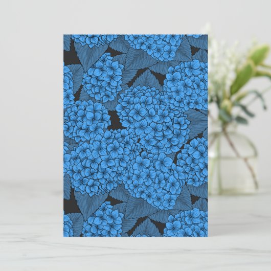 Blauwe hydrangea (Staand voorkant)