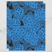 Blauwe hydrangea (Voorkant / Achterkant)