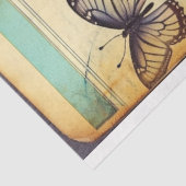 Blauwe hydrangea antiek manuscript ephemera tissuepapier (Detail)