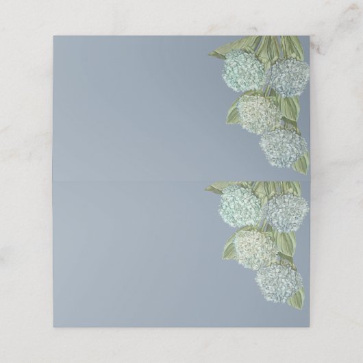 Blauwe hydrangea Blank (Buitenkant ongevouwen)