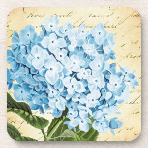Blauwe hydrangea Bloem Botanisch Bier Onderzetter