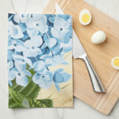 Blauwe hydrangea Bloem  Botanisch Theedoek (Quarter Fold)