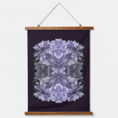 Blauwe Hydrangea bloemblaadjes Abstract Hangend Wandkleed (Voorkant)