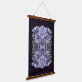 Blauwe Hydrangea bloemblaadjes Abstract Hangend Wandkleed (Gebogen)