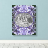 Blauwe Hydrangea Bloemblaadjes Creëer Je Eigen Fot Canvas Afdruk (Insitu (Houten vloer))