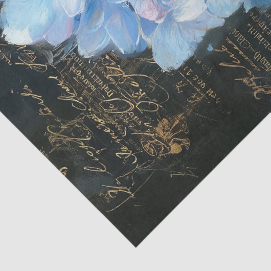 Blauwe Hydrangea Bloemen Decoupage Tissuepapier (Detail)
