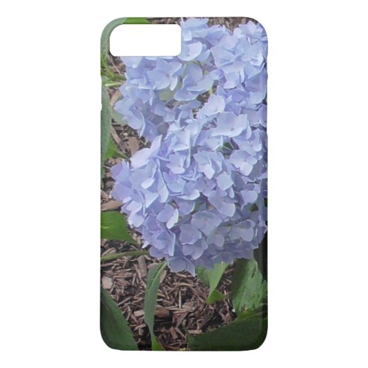 Blauwe Hydrangea Bloemen Telefoon Case (Achterkant)