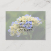 Blauwe Hydrangea Bloemen Trouwtafel Plaats Kaarten Plaatskaartje (Achterkant)