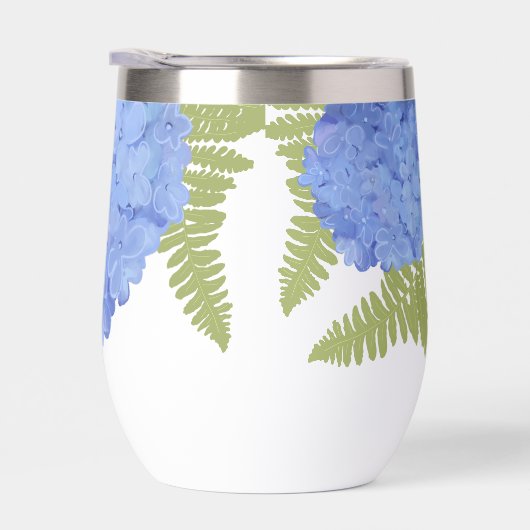 Blauwe Hydrangea Bloemenbruiloft Gepersonaliseerde (Rechts)