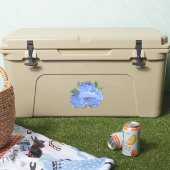 Blauwe Hydrangea Bloemenbruiloft Gepersonaliseerde Sticker (Koeler)