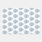 Blauwe Hydrangea Bloom Floral Set Inpakpapier Vel (Voorkant 3)