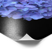 Blauwe hydrangea Bloom foto Foto Afdruk (Hoek)