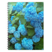 Blauwe hydrangea Blooms Floral Notitieboek (Voorkant)