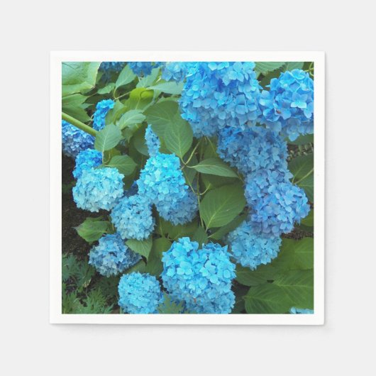 Blauwe hydrangea Blooms Floral Servet (Voorkant)