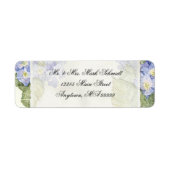 Blauwe Hydrangea Bracket Floral Formele Bruiloft Etiket (Voorkant)