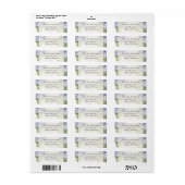 Blauwe Hydrangea Bracket Floral Formele Bruiloft Etiket (Full Sheet)