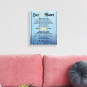 Blauwe Hydrangea bruiloft geloften op Canvas (Insitu (Woonkamer))