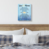 Blauwe Hydrangea bruiloft geloften op Canvas (Insitu (Slaapkamer))