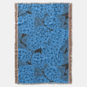 Blauwe hydrangea deken (Voorkant Verticaal)