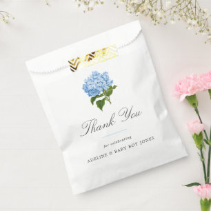 Blauwe Hydrangea Elegante Baby Jongen Douche Bedankzakje