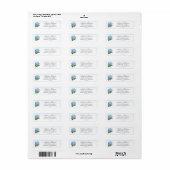 Blauwe Hydrangea Flower Custom Return Adres Label (Full Sheet)