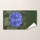 Blauwe Hydrangea Groene bladeren Bad Handdoek (Handdoek)