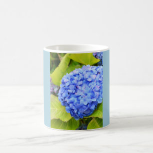 Blauwe hydrangea koffiemok