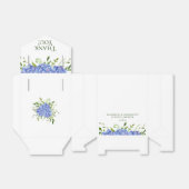 Blauwe Hydrangea Koppel Bruisfeest Bedankt Bedankdoosjes (Uitgevouwen)