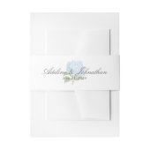 Blauwe Hydrangea Koppels Naam en trouwdatum Uitnodigingen Wikkel (Voorkant Voorbeeld)