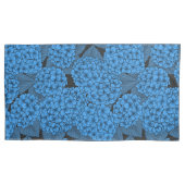 Blauwe hydrangea kussensloop (Voorkant-Links)