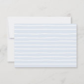 Blauwe Hydrangea Leaf QR Code Kalligrafie Beantwoo RSVP Kaartje (Achterkant)
