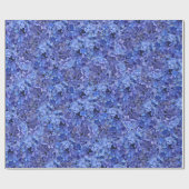 Blauwe hydrangea met papierglansvulling cadeaupapier (Vlak)