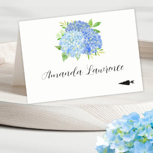 Blauwe Hydrangea Naam Vegetarische Maaltijd Plaats Kaart