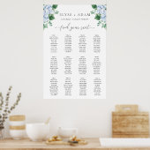 Blauwe hydrangea Poster tabel 12 (Keuken)