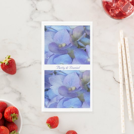 Blauwe hydrangea servet (Insitu)