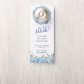 Blauwe Hydrangea Trouw Welkom Niet Storen (Op knop)