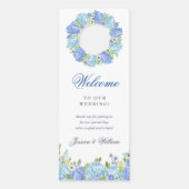 Blauwe Hydrangea Trouw Welkom Niet Storen (Achterkant)